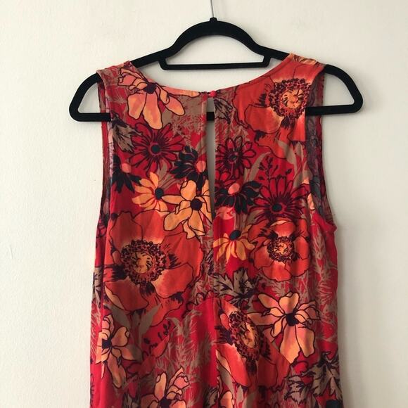 Free People Backyard Party Red Floral Tunic Dress - Picture 7 of 7